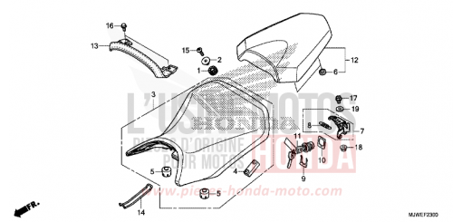 SIEGE CBR500RAJ de 2018